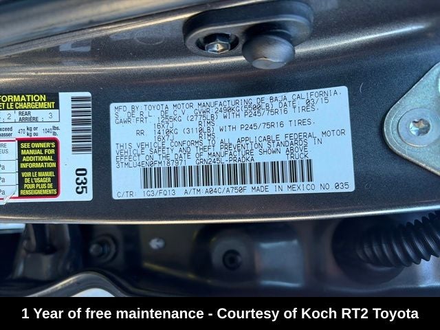 2015 Toyota Tacoma Base V6